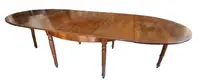 Large oval table extendable up to 3 meters , antique Louis Philippe