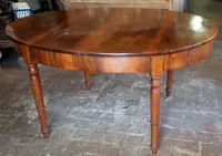Large oval table extendable up to 3 meters , antique Louis Philippe