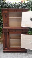Antique Austrian 18th-century sideboard cabinet in threaded and carved walnut
