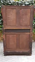 Antique Austrian 18th-century sideboard cabinet in threaded and carved walnut